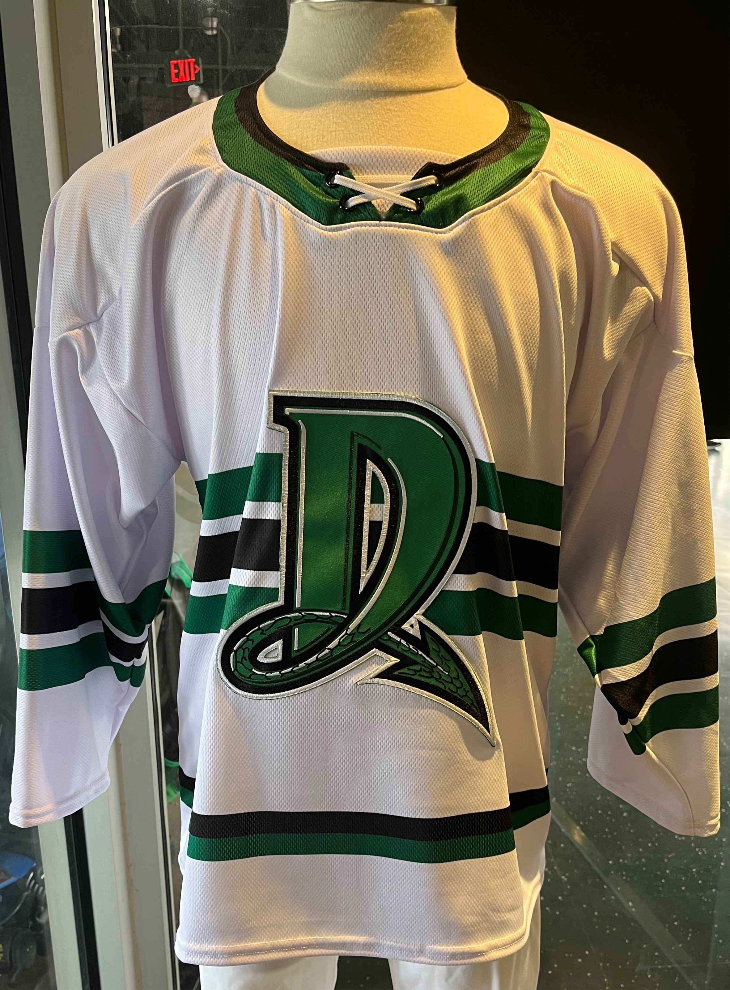 OT Sports Authentic Hockey Replica Jersey Small / White/Black/Green